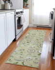 LOOMLAN Rugs Aveline Green Washable Indoor-Outdoor Rug