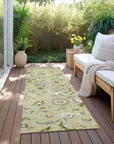 LOOMLAN Rugs Aveline Green Washable Indoor-Outdoor Rug