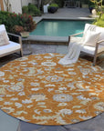 LOOMLAN Rugs Aveline Orange Washable Indoor-Outdoor Rug