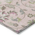 LOOMLAN Rugs Aveline Pink Washable Indoor-Outdoor Rug