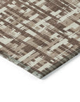 LOOMLAN Rugs Ayani Brown Washable Indoor-Outdoor Rug
