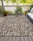 LOOMLAN Rugs Ayani Brown Washable Indoor-Outdoor Rug