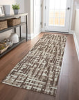 LOOMLAN Rugs Ayani Brown Washable Indoor-Outdoor Rug