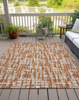 LOOMLAN Rugs Ayani Orange Washable Indoor-Outdoor Rug