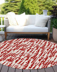 LOOMLAN Rugs Ayani Red Washable Indoor-Outdoor Rug