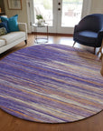 LOOMLAN Rugs Ayra Purple Washable Indoor-Outdoor Rug