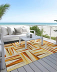 LOOMLAN Rugs Azura Orange Washable Indoor-Outdoor Rug