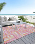 LOOMLAN Rugs Azura Pink Washable Indoor-Outdoor Rug