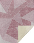 Gentle Waves Pink Washable Indoor-Outdoor Rug