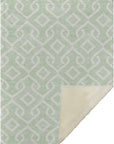Offset Stripes Mint Washable Indoor-Outdoor Rug