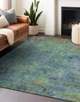 Barzane Blue Washable Indoor - Outdoor Rug - LOOMLAN - LOOMLAN Rugs - Outdoor Rugs
