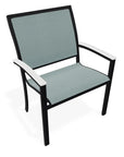 Bazza Dining Height Stacking Cafe Chair MGP Arm Accents - LOOMLAN - Telescope - Outdoor Accent Chairs