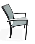 Bazza Dining Height Stacking Cafe Chair MGP Arm Accents - LOOMLAN - Telescope - Outdoor Accent Chairs