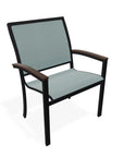 Bazza Dining Height Stacking Cafe Chair MGP Arm Accents - LOOMLAN - Telescope - Outdoor Accent Chairs