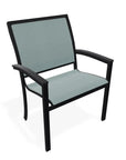 Bazza Dining Height Stacking Cafe Chair MGP Arm Accents - LOOMLAN - Telescope - Outdoor Accent Chairs
