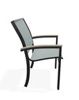 Bazza Dining Height Stacking Cafe Chair MGP Arm Accents - LOOMLAN - Telescope - Outdoor Accent Chairs