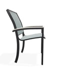 Bazza Dining Height Stacking Cafe Chair MGP Arm Accents - LOOMLAN - Telescope - Outdoor Accent Chairs
