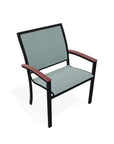 Bazza Dining Height Stacking Cafe Chair MGP Arm Accents - LOOMLAN - Telescope - Outdoor Accent Chairs