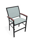 Bazza Stacking Balcony Height MGP Armed Cafe Chair - LOOMLAN - Telescope - Outdoor Accent Chairs
