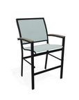 Bazza Stacking Balcony Height MGP Armed Cafe Chair - LOOMLAN - Telescope - Outdoor Accent Chairs