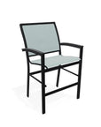 Bazza Stacking Balcony Height MGP Armed Cafe Chair - LOOMLAN - Telescope - Outdoor Accent Chairs