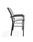 Bazza Stacking Balcony Height MGP Armed Cafe Chair - LOOMLAN - Telescope - Outdoor Accent Chairs