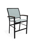 Bazza Stacking Balcony Height MGP Armed Cafe Chair - LOOMLAN - Telescope - Outdoor Accent Chairs