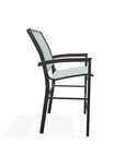 Bazza Stacking Balcony Height MGP Armed Cafe Chair - LOOMLAN - Telescope - Outdoor Accent Chairs