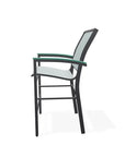 Bazza Stacking Balcony Height MGP Armed Cafe Chair - LOOMLAN - Telescope - Outdoor Accent Chairs