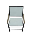 Bazza Stacking Balcony Height MGP Armed Cafe Chair - LOOMLAN - Telescope - Outdoor Accent Chairs