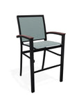 Bazza Stacking Bar Height MGP Armed Cafe Chair - LOOMLAN - Telescope - Outdoor Bar Stools