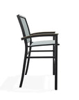 Bazza Stacking Bar Height MGP Armed Cafe Chair - LOOMLAN - Telescope - Outdoor Bar Stools