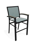 Bazza Stacking Bar Height MGP Armed Cafe Chair - LOOMLAN - Telescope - Outdoor Bar Stools