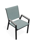 Bazza Stacking Bistro Chair MGP Arm Accents - LOOMLAN - Telescope - Outdoor Accent Chairs