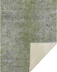 Vintage Green Washable Indoor-Outdoor Rug