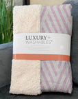 Geometric Pink Washable Indoor-Outdoor Rug