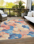 LOOMLAN Rugs Bellavor Orange Washable Indoor-Outdoor Rug