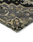 LOOMLAN Rugs Bellaya Black Washable Indoor-Outdoor Rug