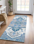 LOOMLAN Rugs Bellaya Blue Washable Indoor-Outdoor Rug