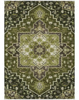 LOOMLAN Rugs Bellaya Olive Washable Indoor-Outdoor Rug