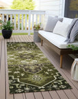 LOOMLAN Rugs Bellaya Olive Washable Indoor-Outdoor Rug