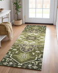 LOOMLAN Rugs Bellaya Olive Washable Indoor-Outdoor Rug
