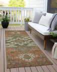 LOOMLAN Rugs Bellaya Rust Washable Indoor-Outdoor Rug