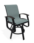 Belle Isle Sling Balcony Height Swivel MGP Arm Chair - LOOMLAN - Telescope - Outdoor Accent Chairs