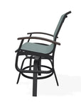 Belle Isle Sling Balcony Height Swivel MGP Arm Chair - LOOMLAN - Telescope - Outdoor Accent Chairs