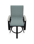 Belle Isle Sling Balcony Height Swivel MGP Arm Chair - LOOMLAN - Telescope - Outdoor Accent Chairs