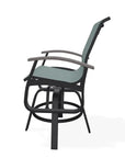 Belle Isle Sling Balcony Height Swivel MGP Arm Chair - LOOMLAN - Telescope - Outdoor Accent Chairs