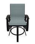 Belle Isle Sling Balcony Height Swivel MGP Arm Chair - LOOMLAN - Telescope - Outdoor Accent Chairs