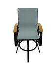 Belle Isle Sling Bar Height Swivel MGP Arm Chair - LOOMLAN - Telescope - Outdoor Bar Stools