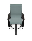 Belle Isle Sling Bar Height Swivel MGP Arm Chair - LOOMLAN - Telescope - Outdoor Bar Stools